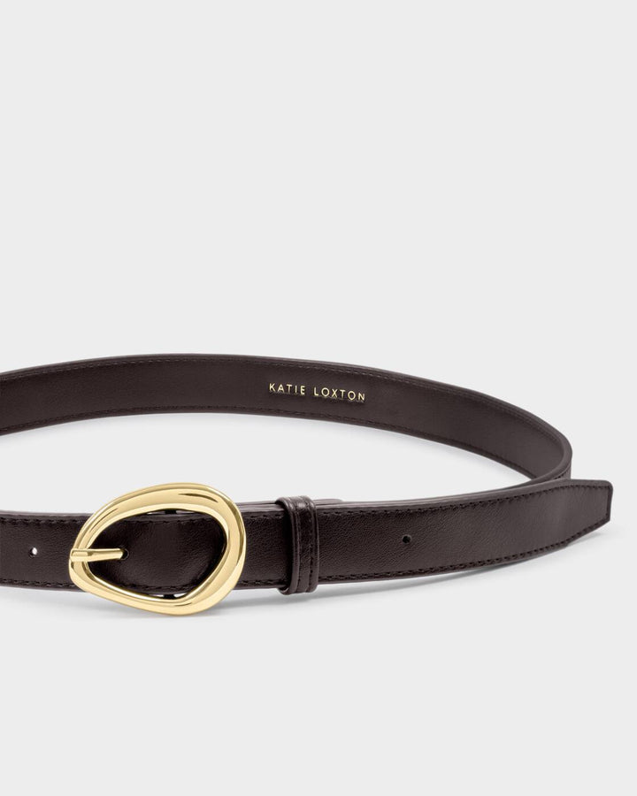 Katie Loxton Organic Buckle Belt Bitter Chocolate S/M