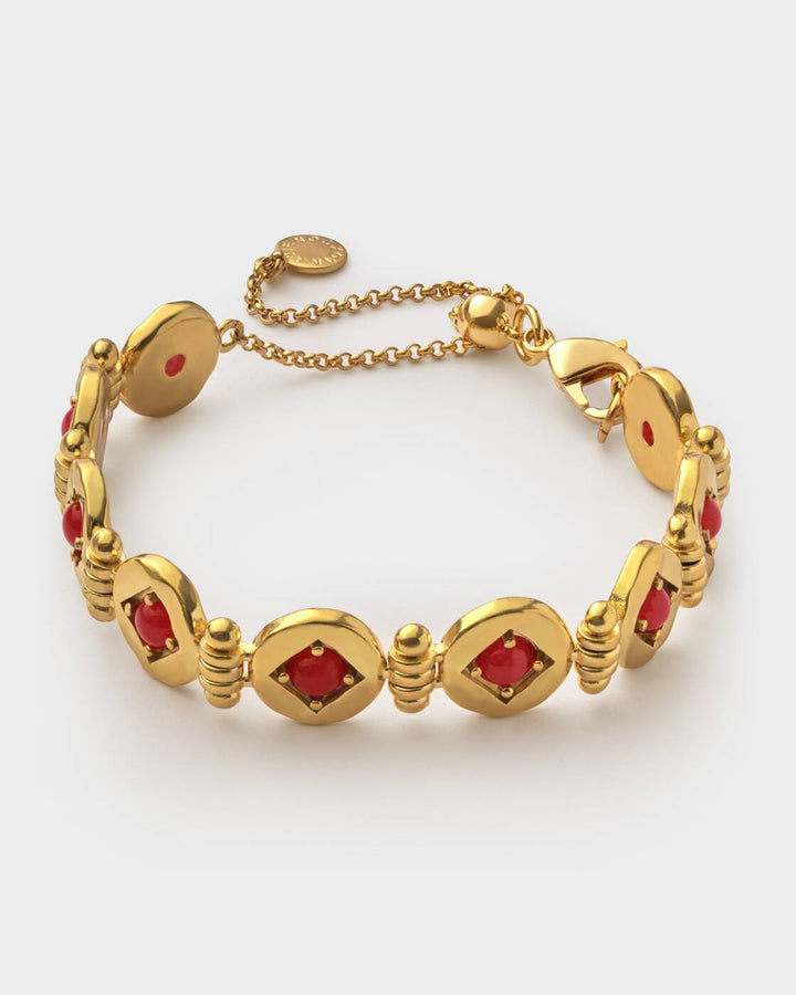 Katie Loxton Rouge Noir Link Bracelet Gold Coated