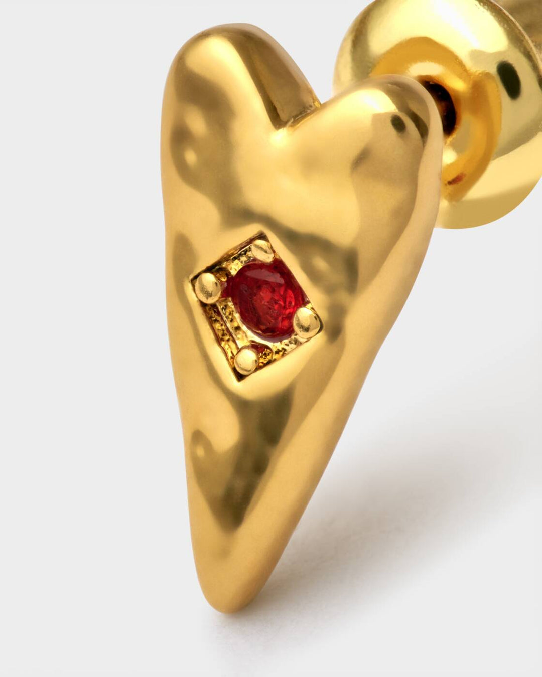 Katie Loxton Rouge Noir Heart Earrings Gold Coated
