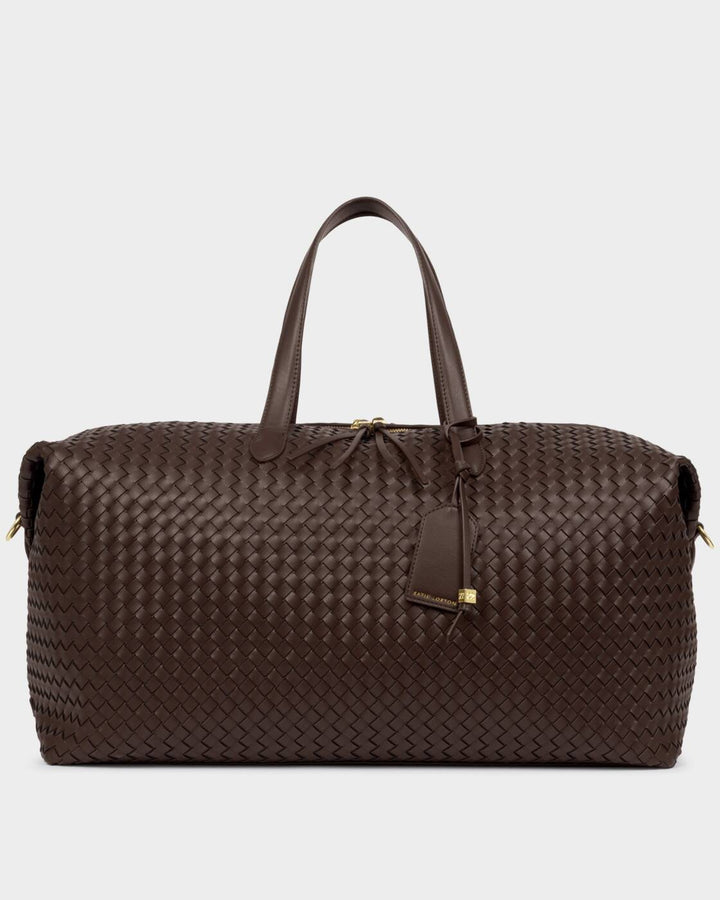 Katie Loxton Soho Hand Woven Weekend Bag Chocolate