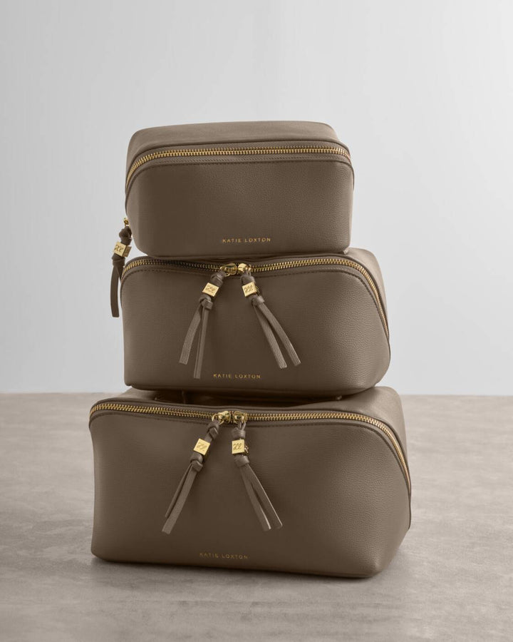 Katie Loxton Soho Large Make Up Wash Bag Mink