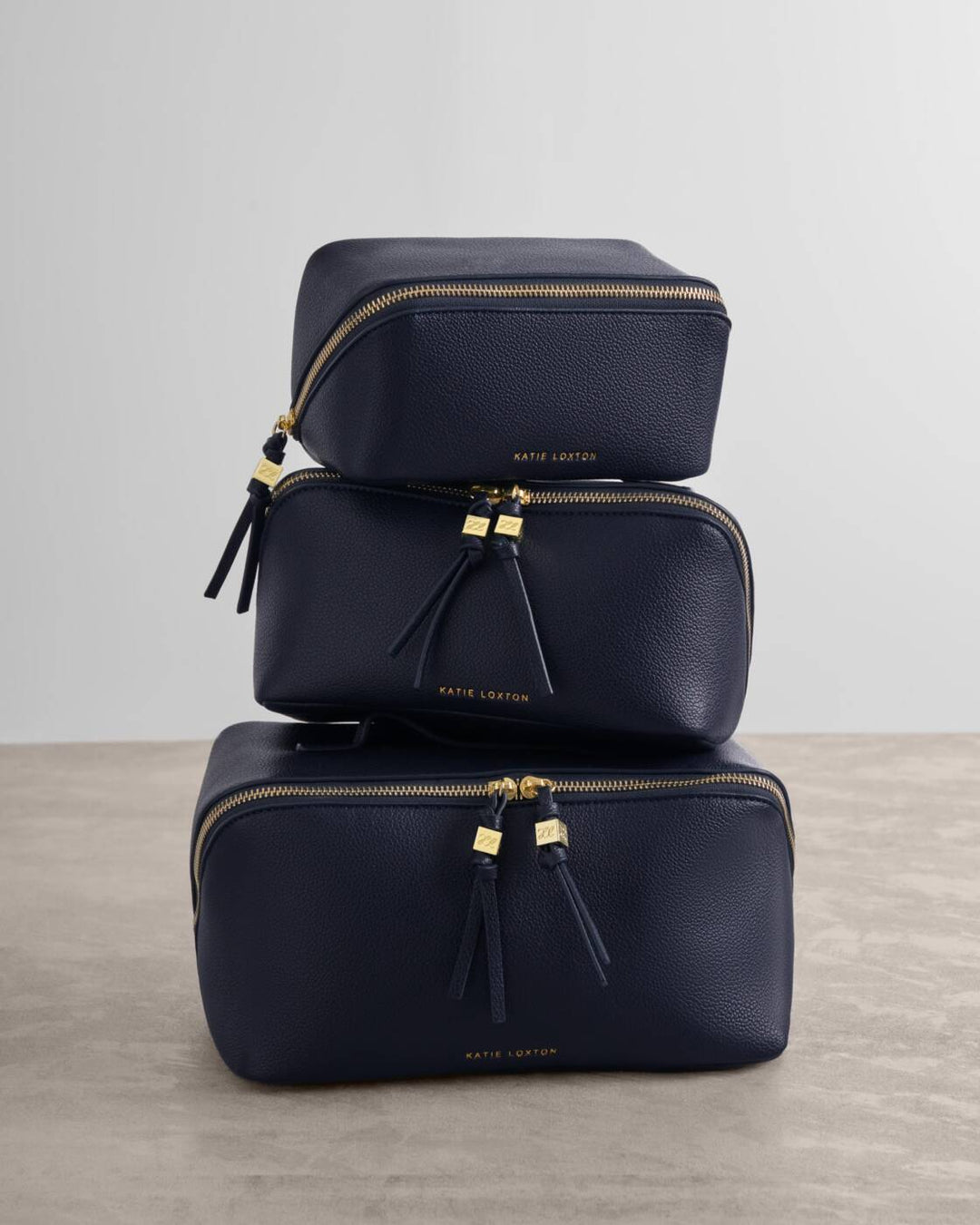 Katie Loxton Soho Large Make Up Wash Bag Navy