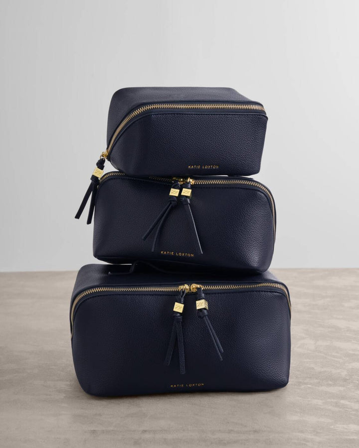Katie Loxton Soho Large Make Up Wash Bag Navy
