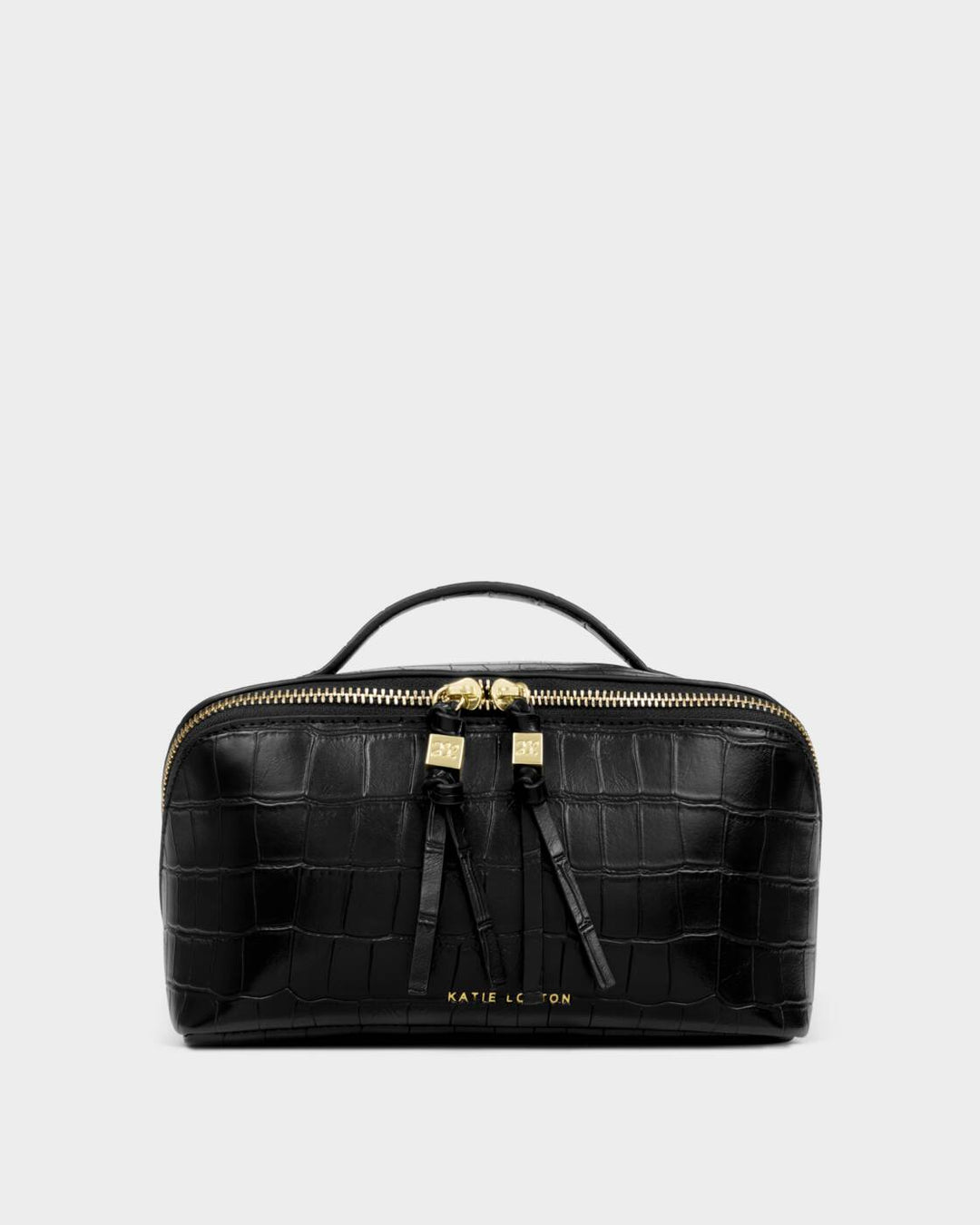Katie Loxton Soho Medium Make Up Wash Bag Black Croc