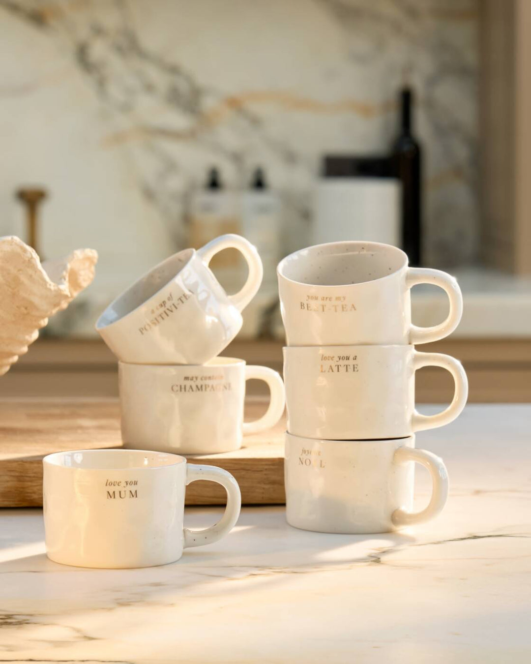 Katie Loxton Speckled Sentiment Mug With Tag Love You Mum