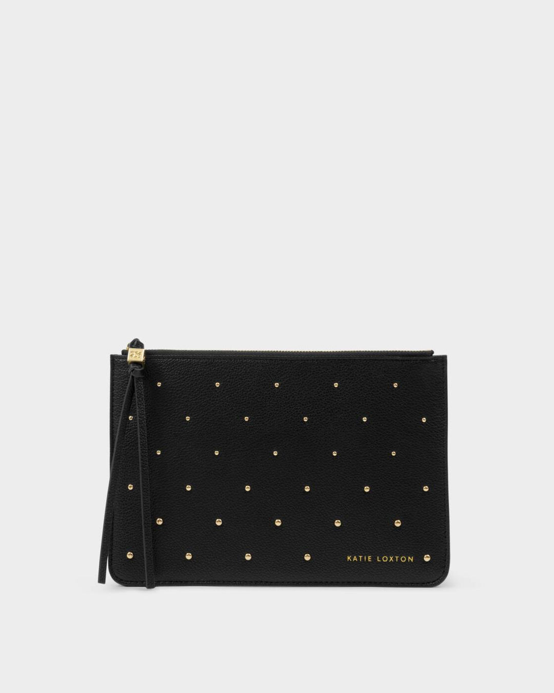 Katie Loxton Tassel Charm Pouch Black Studded