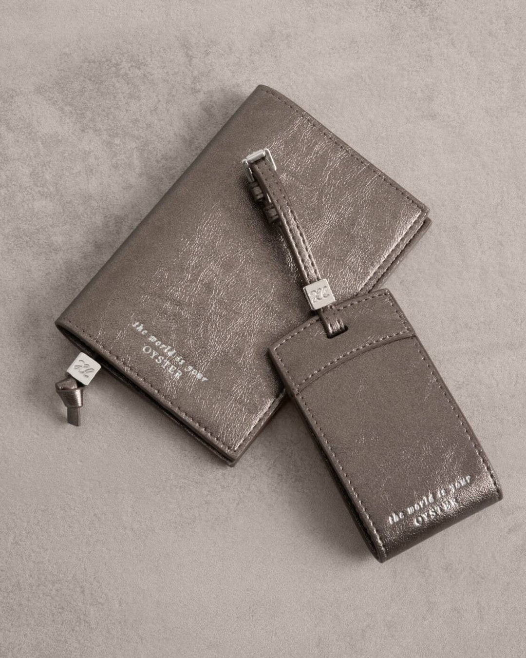 Katie Loxton Travel Passport Cover The World Is Your Oyster Pewter