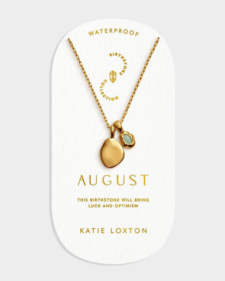 Katie Loxton Birthstone Necklace August Aventurine