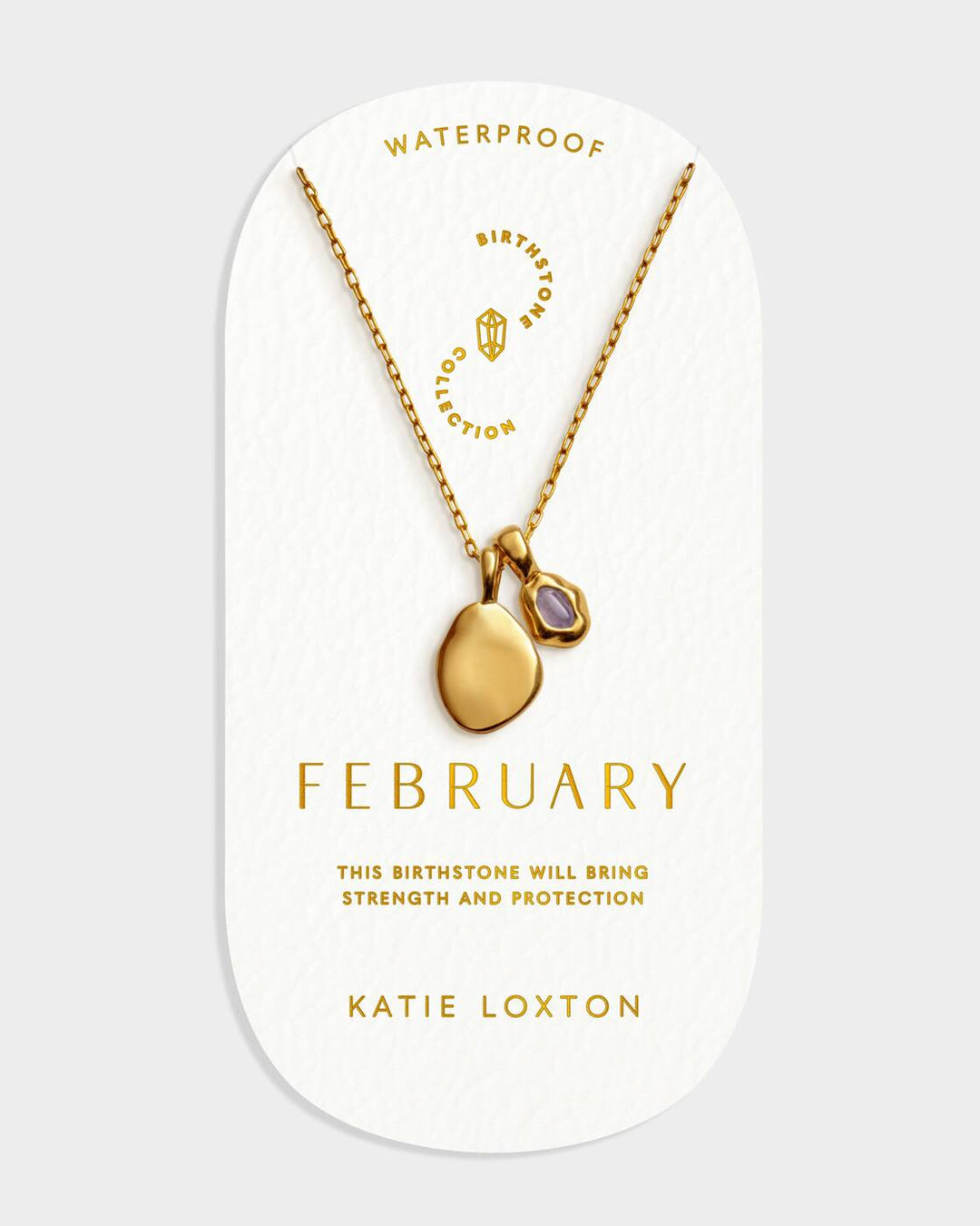 Katie Loxton Birthstone Necklace February Amethyst