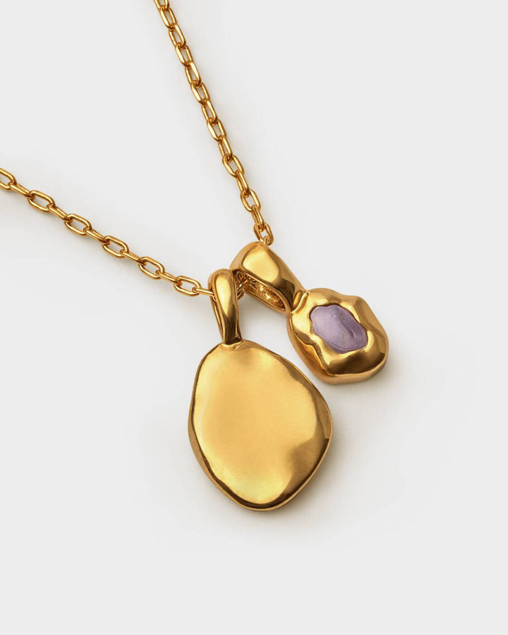 Katie Loxton Birthstone Necklace February Amethyst