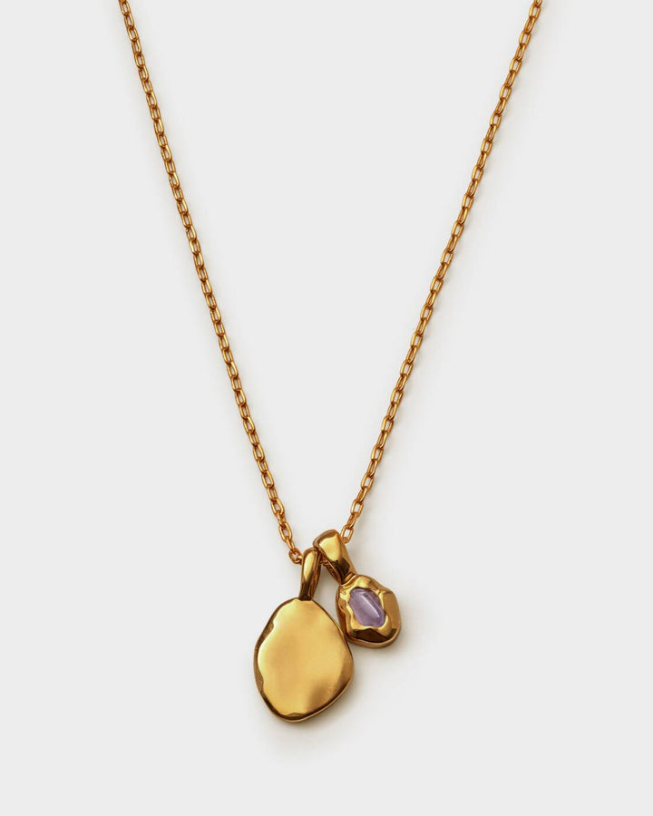 Katie Loxton Birthstone Necklace February Amethyst