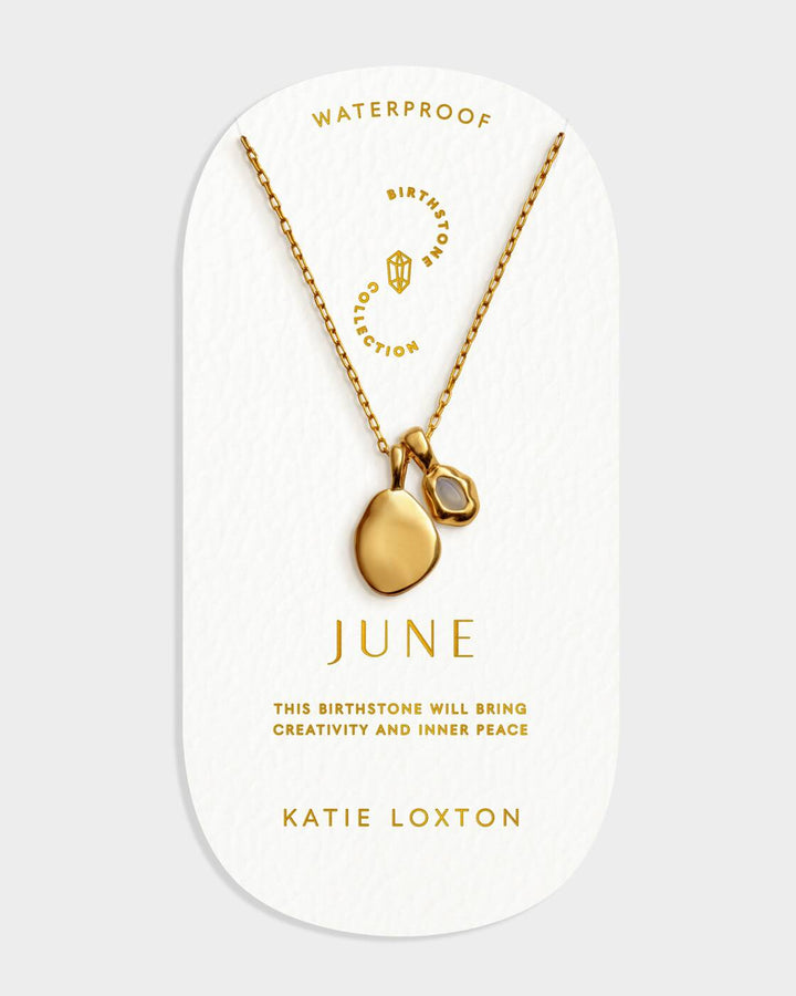 Katie Loxton Birthstone Necklace June Moonstone