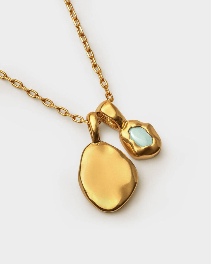 Katie Loxton Birthstone Necklace March Aqua Crystal