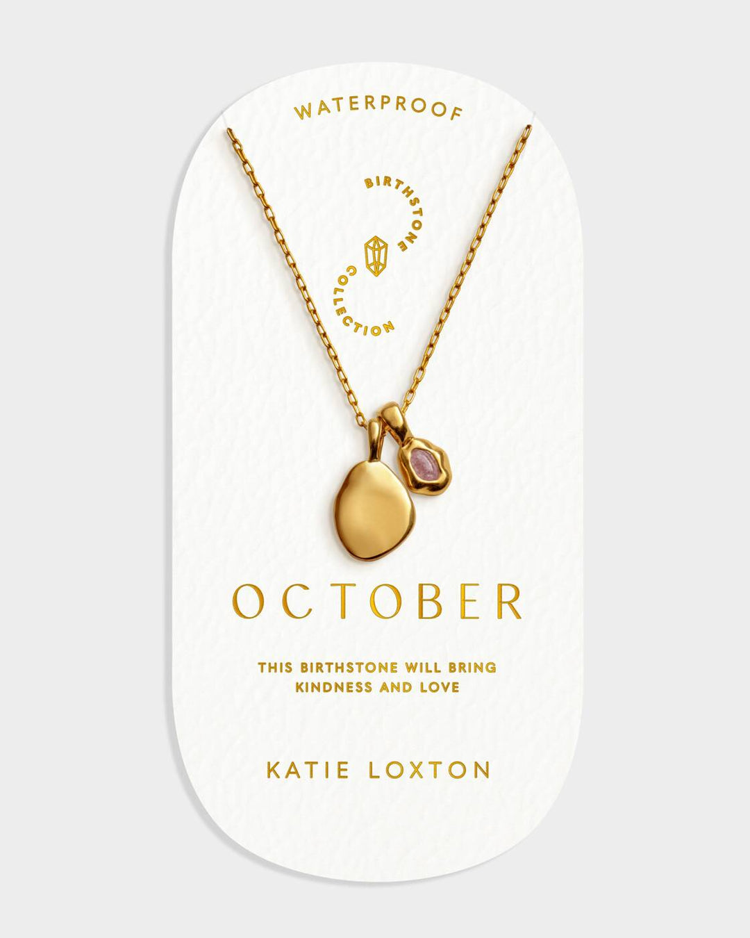 Katie Loxton Birthstone Necklace October Tourmaline