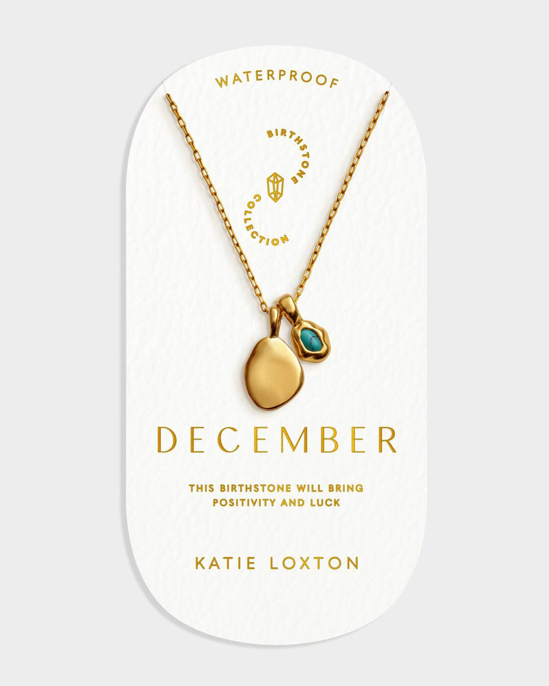 Katie Loxton Birthstone Necklace December Turquoise