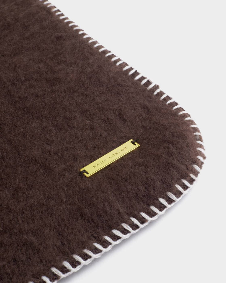 Katie Loxton Whipstitch Scarf Chocolate