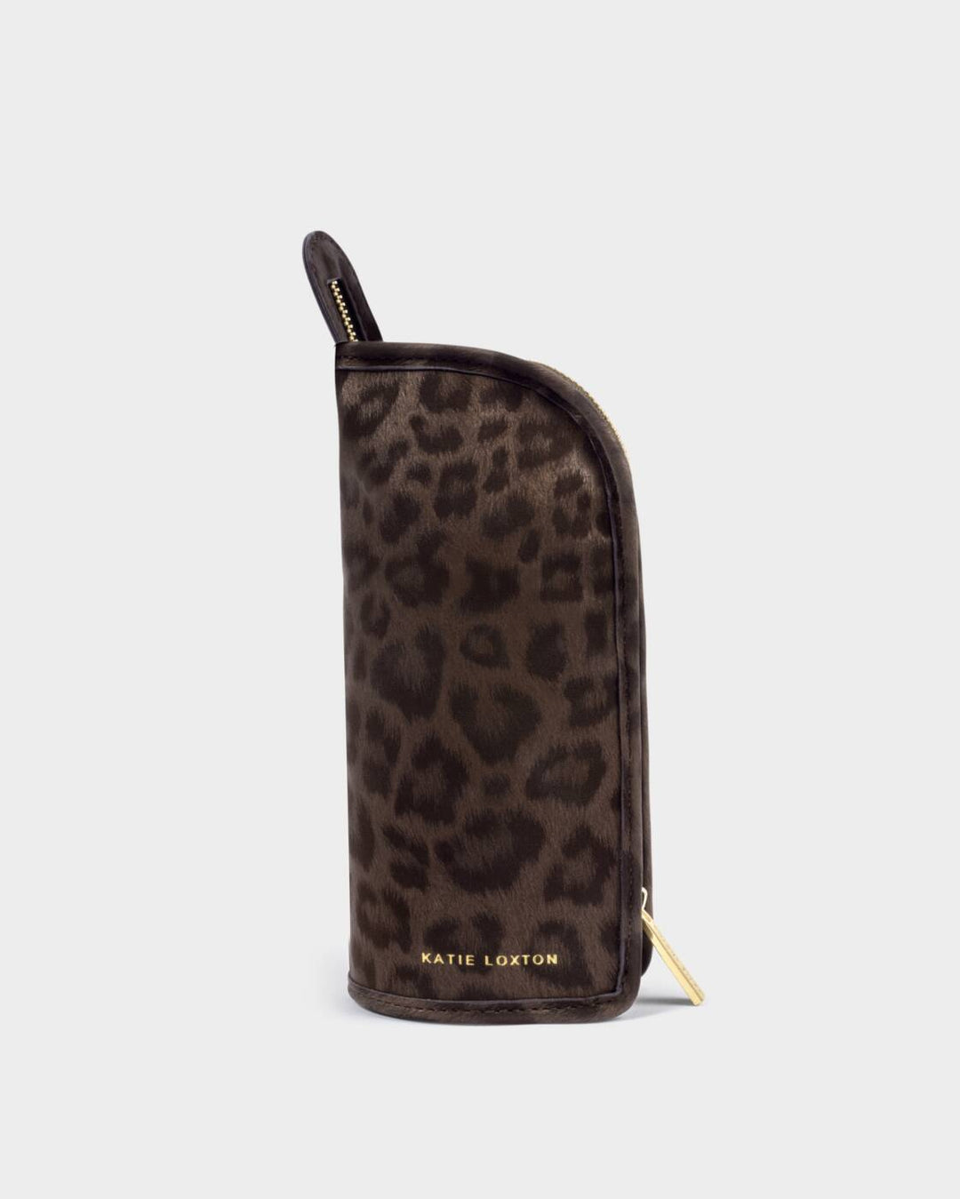 Katie Loxton Make Up Brush Set Chocolate Leopard Bitter Chocolate