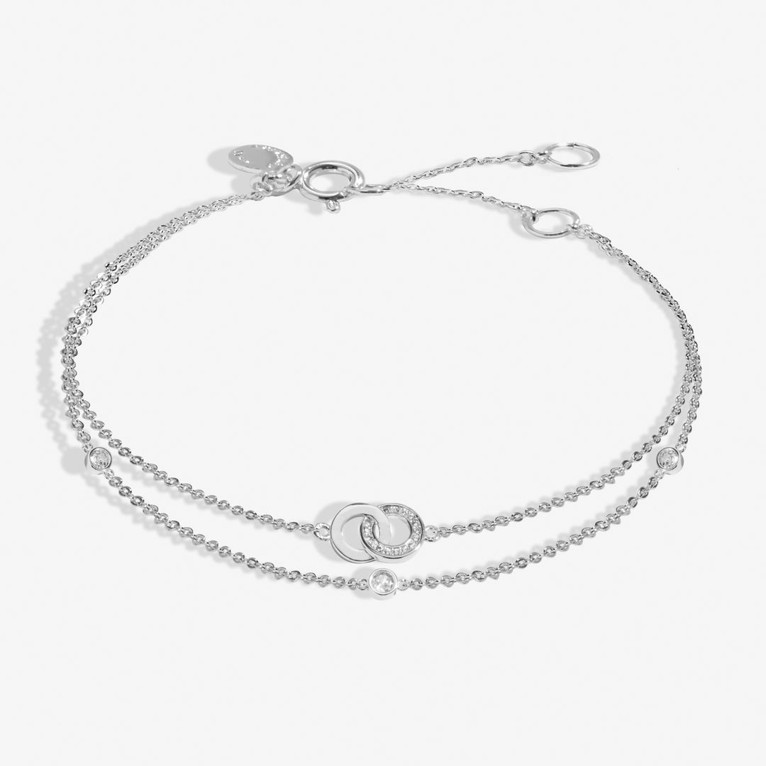 Joma Jewellery Lumia Linked Circles Silver Plated Bracelet